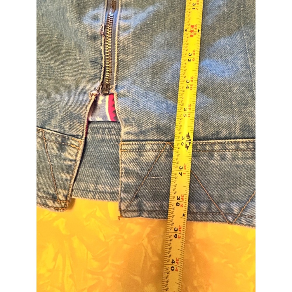 VTG Long Insulated Denim Coat Womens Size Small 80s 90s - Picture 5 of 7